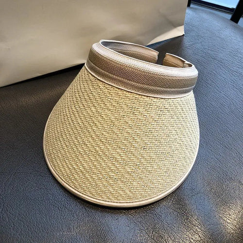 Straw sun visor Hat by Raspberry Eurybia