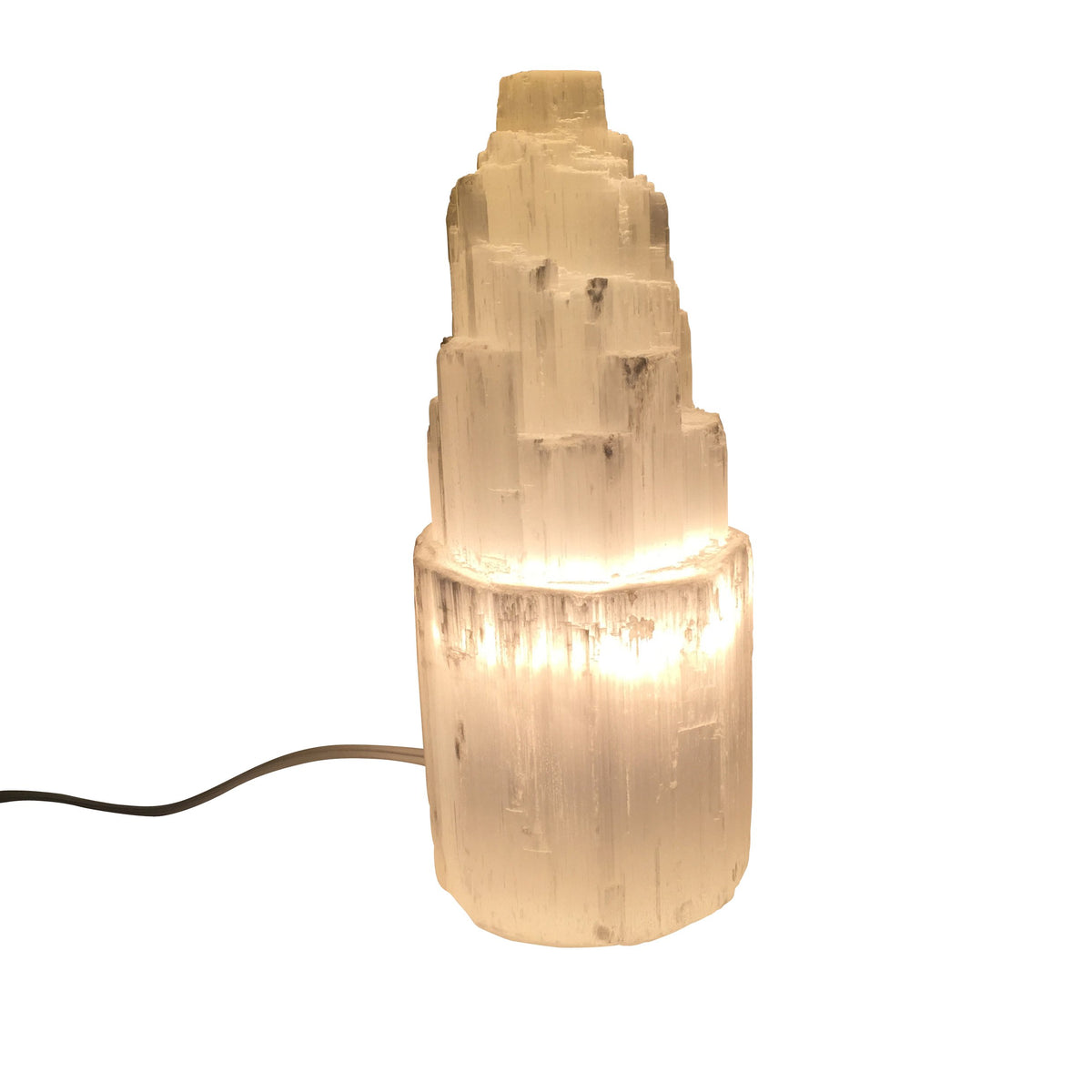 Selenite Skyscraper Lamp Small Prime by Teal Lily