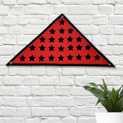 Service Star Triangle Flag - Fire Hose by Recycled Firefighter