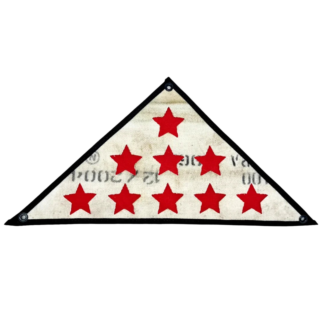 Service Star Triangle Flag - Fire Hose by Recycled Firefighter