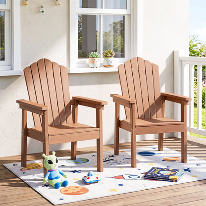 Adirondack Chairs Set of 2 with High Backrest - Brown by DirectDeals