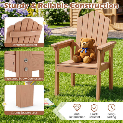 Adirondack Chairs Set of 2 with High Backrest - Brown by DirectDeals