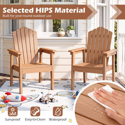 Adirondack Chairs Set of 2 with High Backrest - Brown by DirectDeals