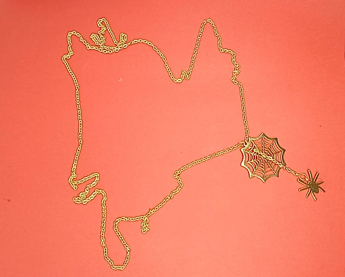 spider and web pendant necklace by Red Iphigenia, view 5