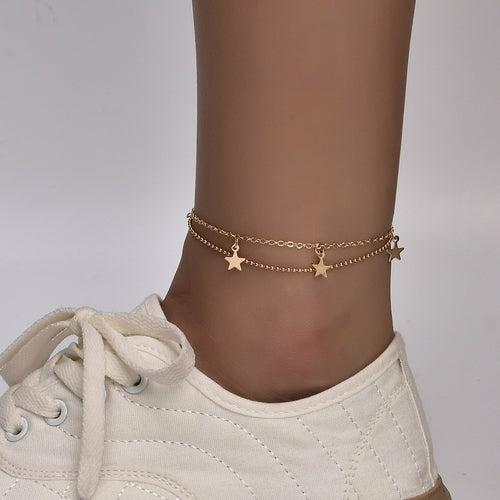 Boho Butterfly Charm Anklet For Women Gold/Silver by Red Iphigenia