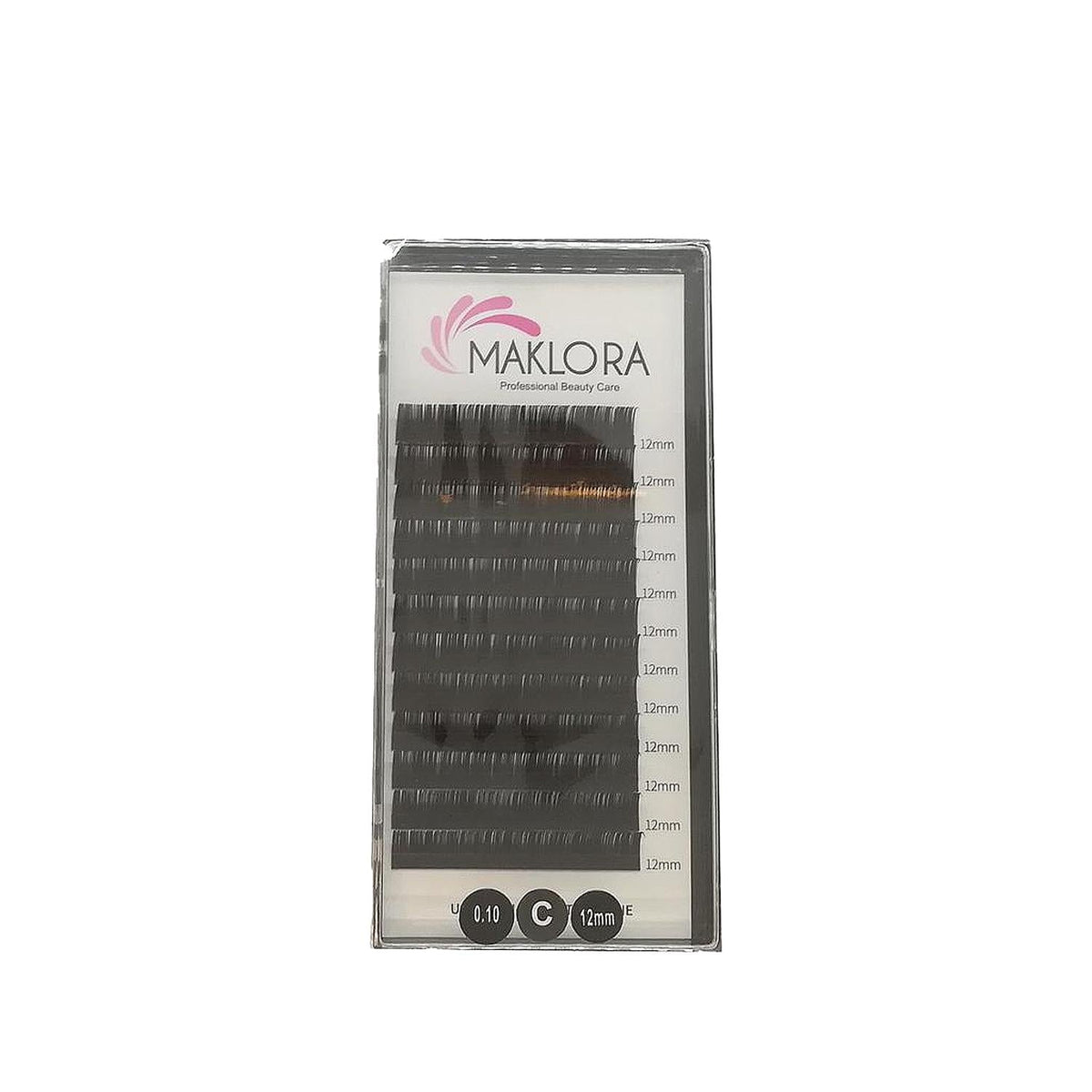 Maklora Silk False Eyelashes C Curl 0.07 Thickness 12mm Length - Natural Look, Lightweight, Dramatic Volume by Beauty Care Bag