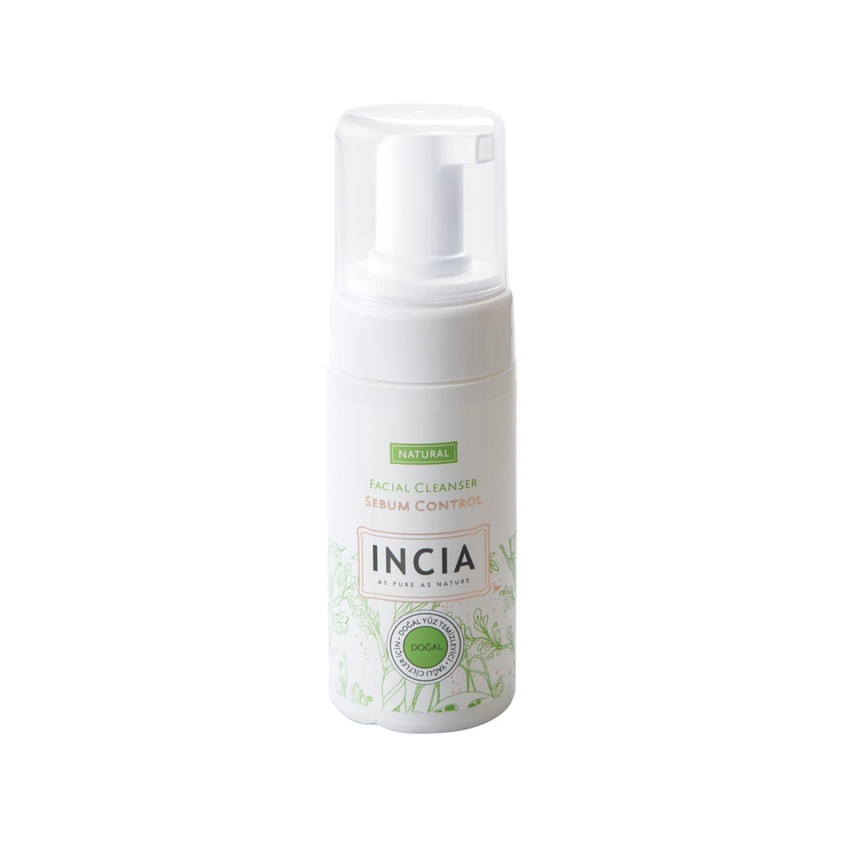 Incia tea tree oil face cleansing foam for oily skin, 125 ml