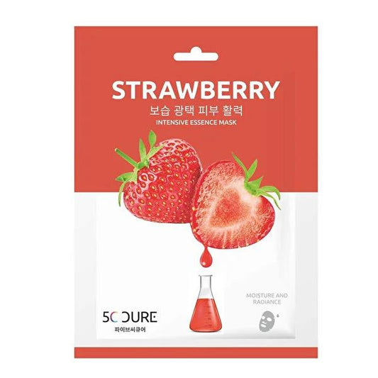 5C Cure Strawberry Sheet Mask - Nourishing, Hydrating, and Revitalizing Skincare with Antioxidant Protection by Beauty Care Bag