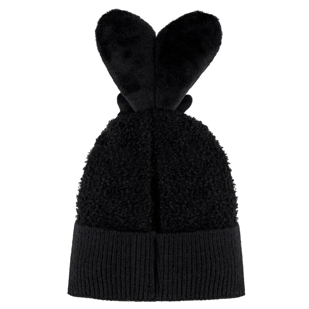 Eklips Kids Black Beanie with Cute Ears 1 pc by Beauty Care Bag