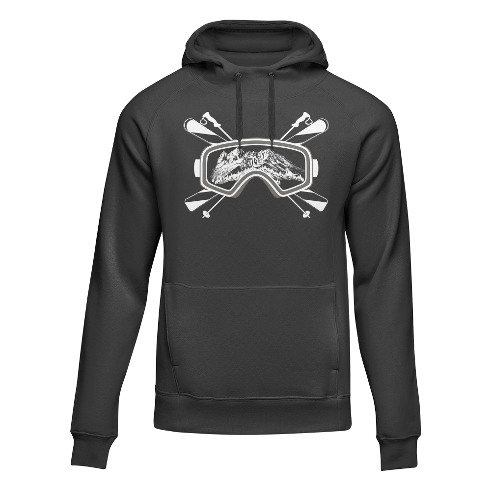 Ski Goggles Adult Fleece Hoodie by Outdoorzees