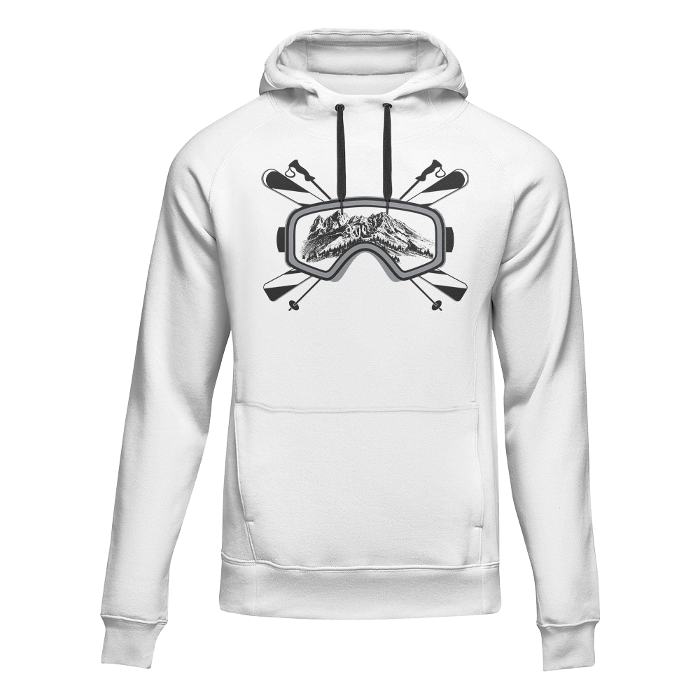Ski Goggles Adult Fleece Hoodie by Outdoorzees