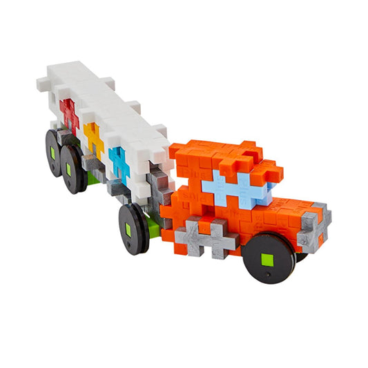 Plus-Plus Construction Toy, 100 Piece Tube - Danish Made Educational Building Blocks for Kids by Beauty Care Bag