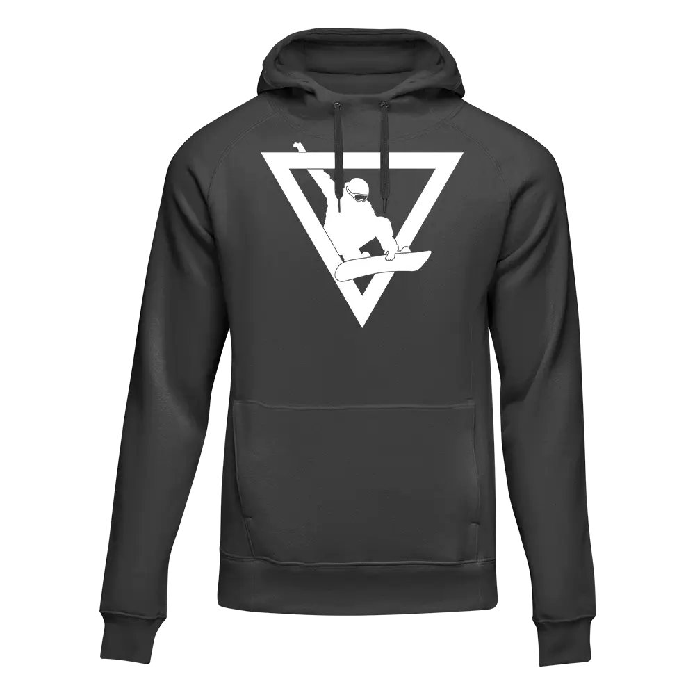 Never Underestimate An Old Snowboarder Adult Fleece Hoodie by Outdoorzees