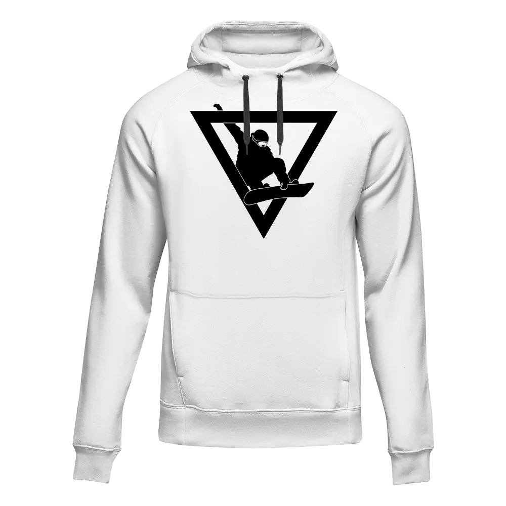 Never Underestimate An Old Snowboarder Adult Fleece Hoodie by Outdoorzees