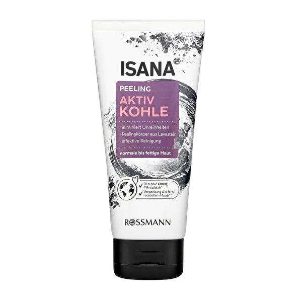 Isana Activated Charcoal Facial Scrub - Deep Cleansing Exfoliator for Oily Skin - Vegan Pore Cleansing Scrub for Blackhead Removal by Beauty Care Bag