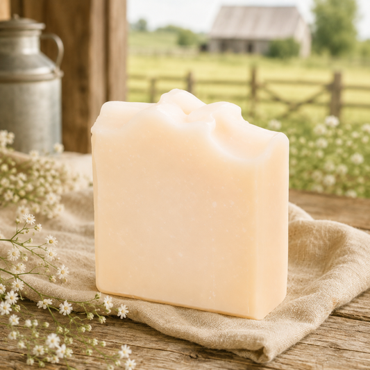 Soft + Gentle Buttermilk Soap Made for Sensitive Skin Fragrance Free Handmade Tallow and Goat Milk Soap Bar by Pretty farm girl