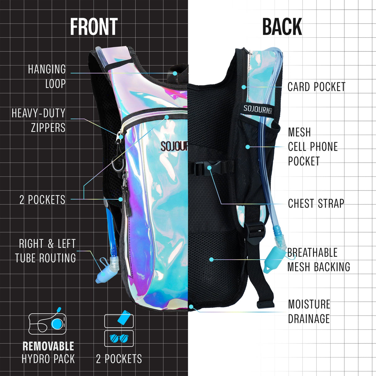Hydration Pack Backpack (Small) by SoJourner