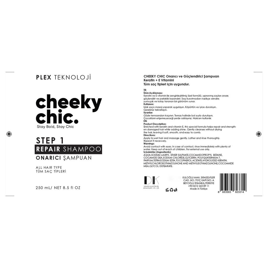 Cheeky Chic Step 1 Repair Shampoo for Damaged Hair 250 ml by Beauty Care Bag