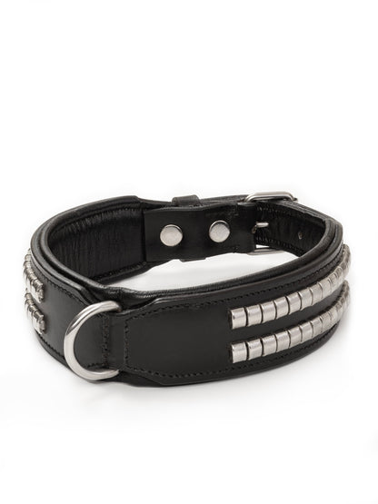 Leather Collar with Designer Studs by Classy Leather Bags