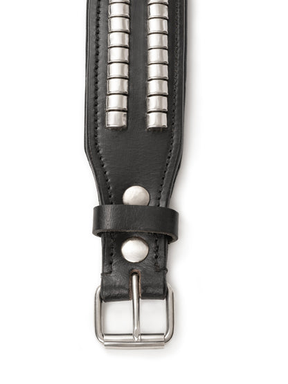 Leather Collar with Designer Studs by Classy Leather Bags