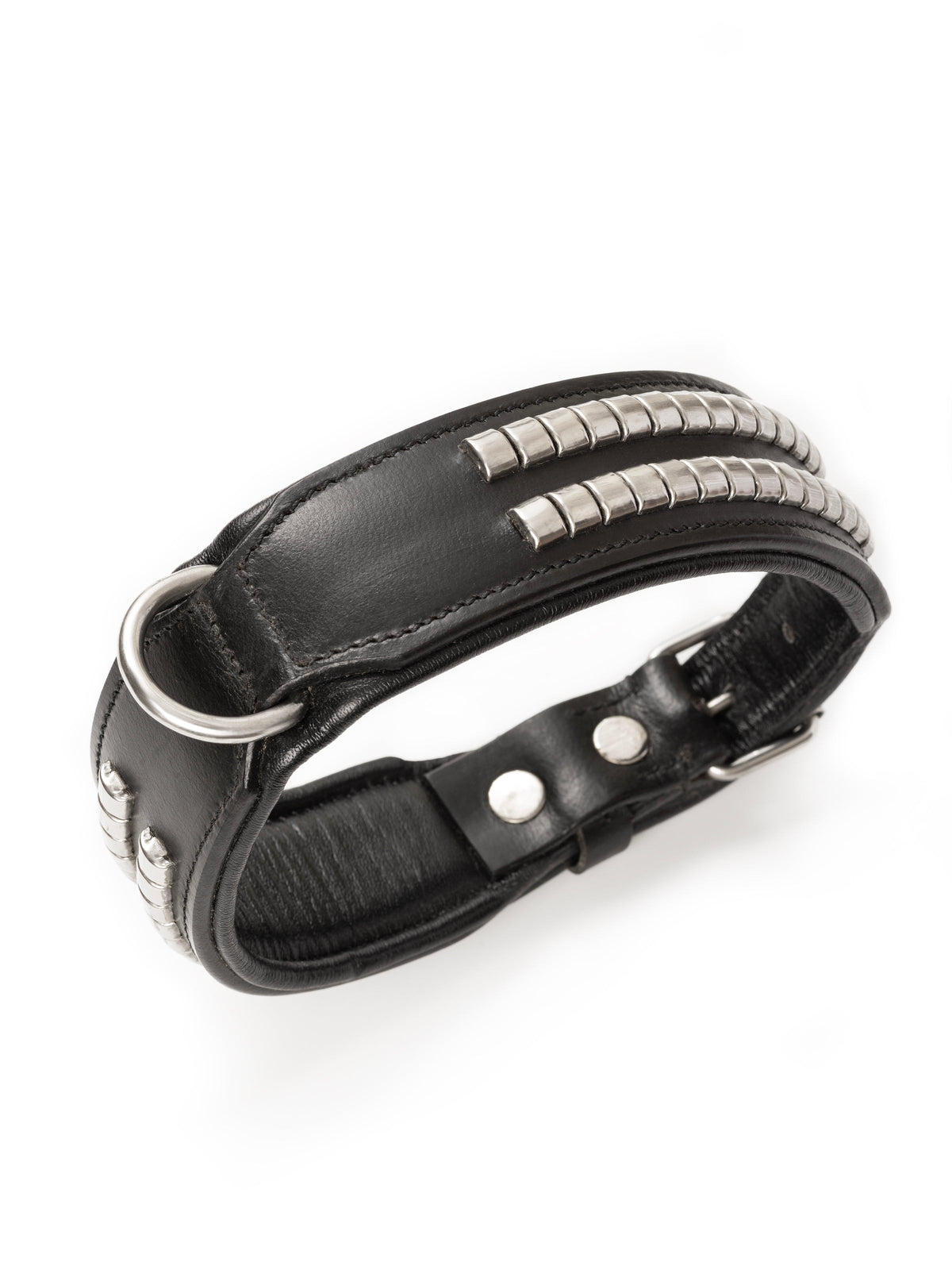 Leather Collar with Designer Studs by Classy Leather Bags