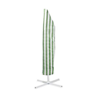 Striped Outdoor Umbrella For Garden Patio Green And White Stripe by Amethyst Hera