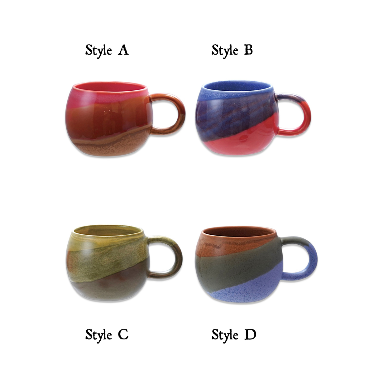 Reactive Glaze Colorful Ceramic Coffee Mug by Rust & Cinder