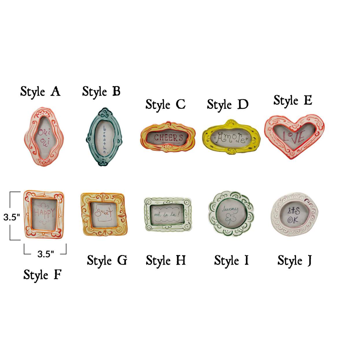 Mini Photo Frame Magnet with Saying by Rust & Cinder