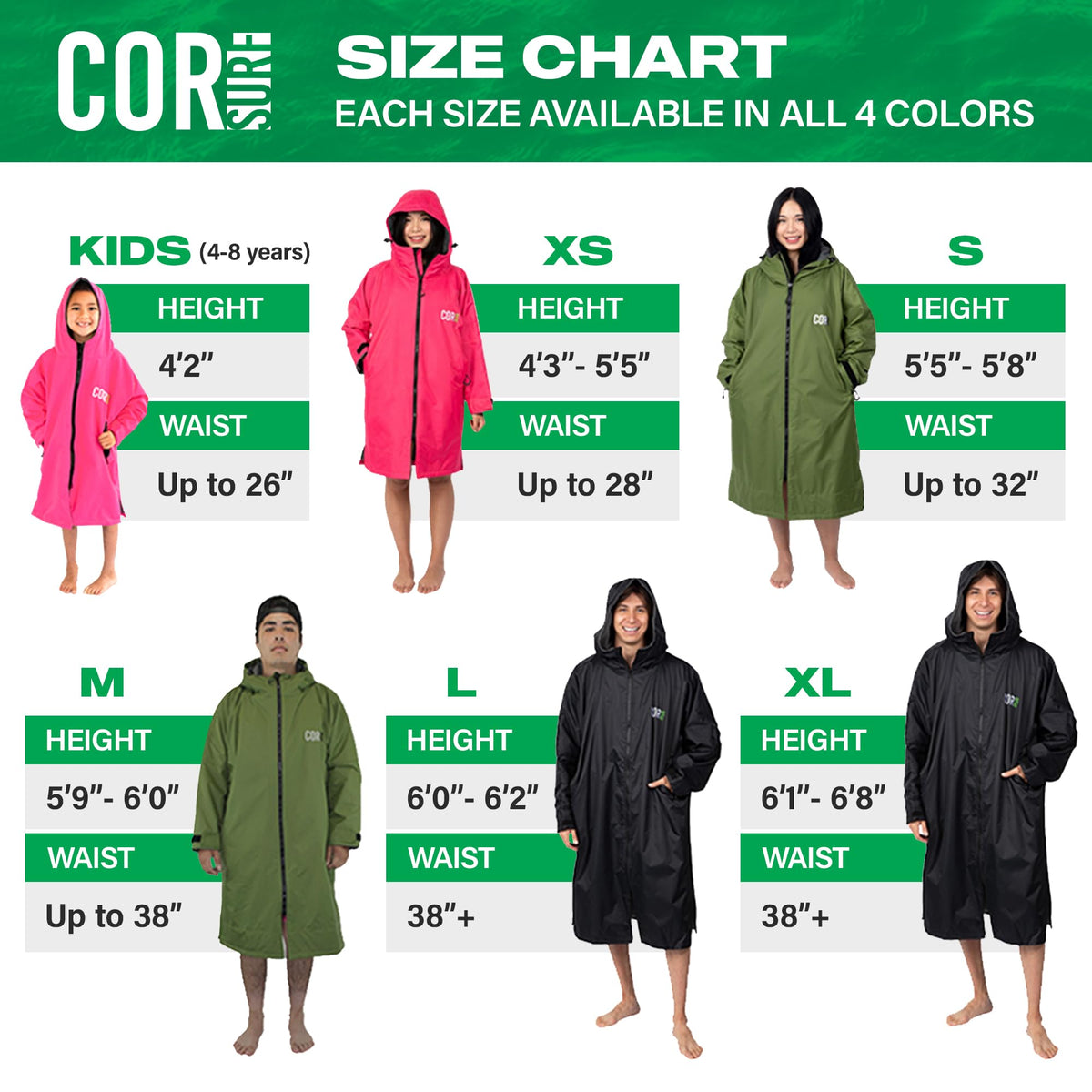Kids Swim Parka Ages 4-8 by COR Surf