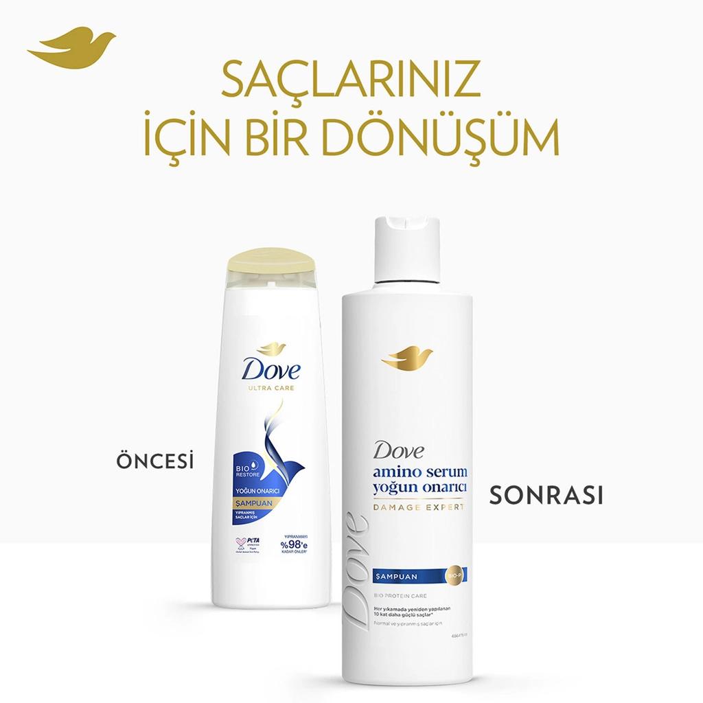 Dove Amino Serum Intense Repair Shampoo & Conditioner Set by Beauty Care Bag