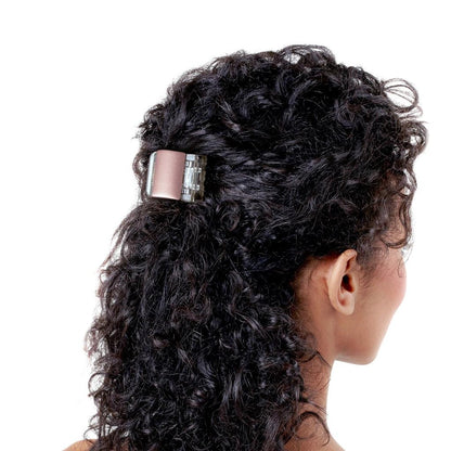 Linziclip Midi Pearl-Look White Hair Claw Clip for Secure Hold by Beauty Care Bag