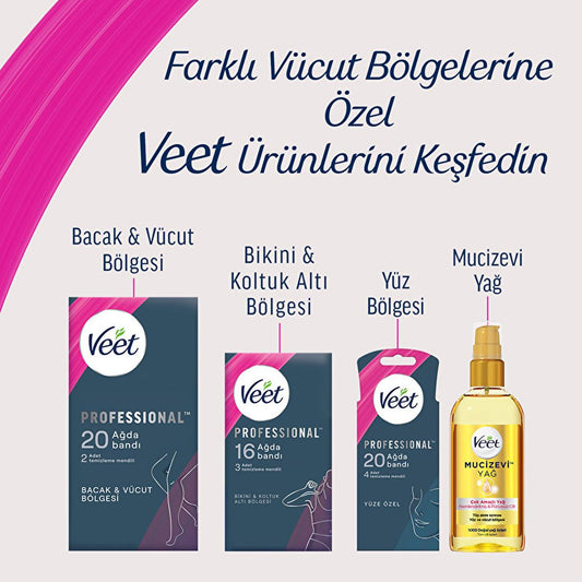 Veet Professional facial wax strips for sensitive skin