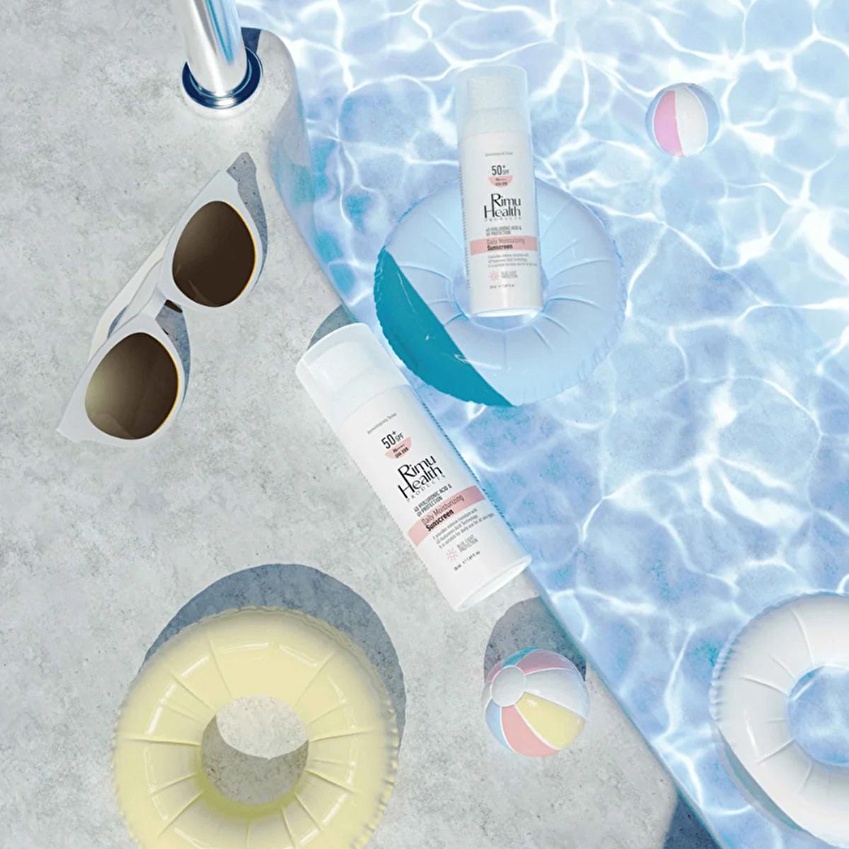 Rimu Health Hyaluronic Acid Daily Sunscreen - SPF UVA/UVB Protection, Lightweight, Moisturizing, Sensitive Skin - 50ml by Beauty Care Bag