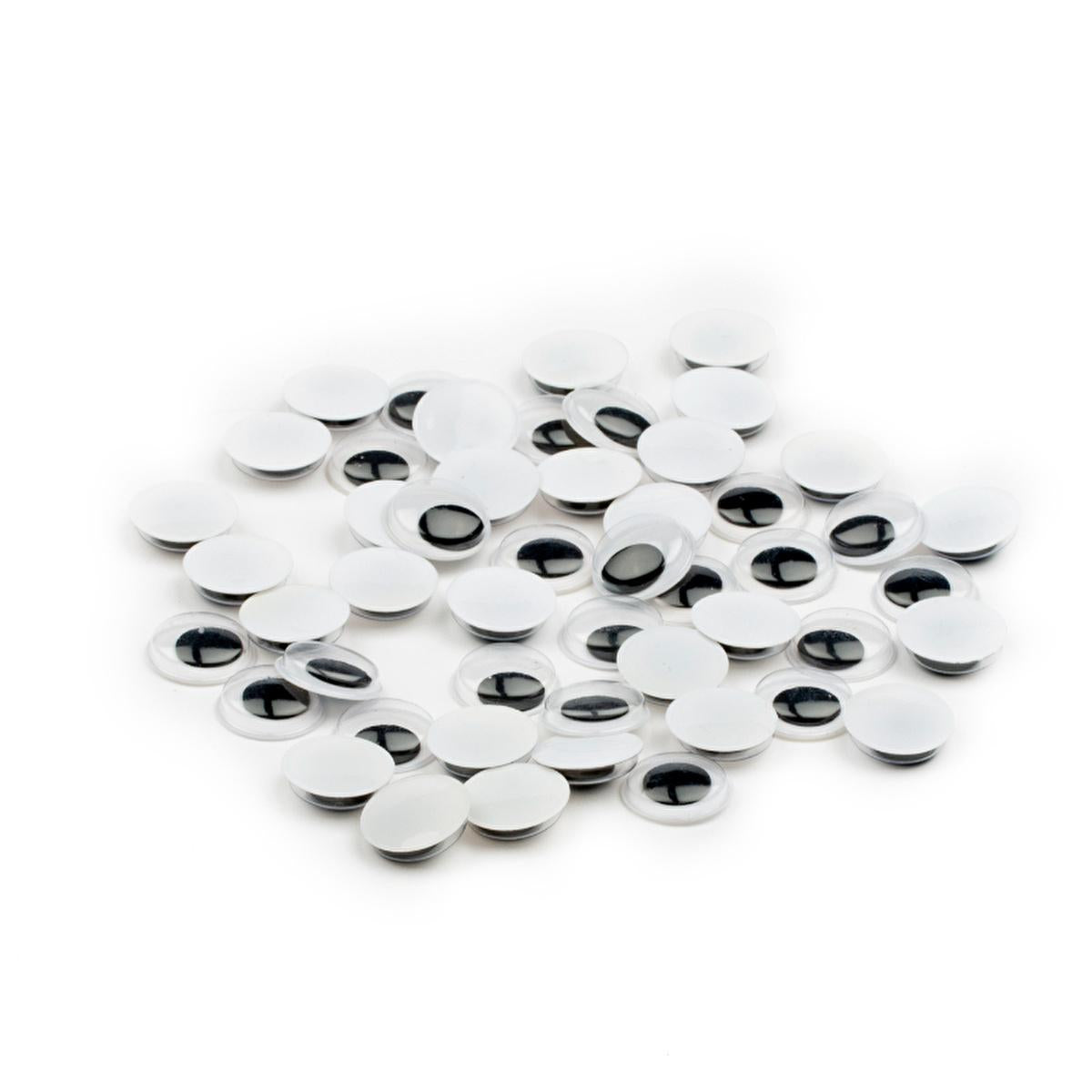 Lino Oynar 15 mm Craft Eyes - Black & White, 50-Pack for Sewing & DIY Projects by Beauty Care Bag