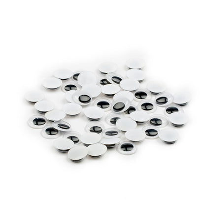 Lino Oynar 15 mm Craft Eyes - Black & White, 50-Pack for Sewing & DIY Projects by Beauty Care Bag