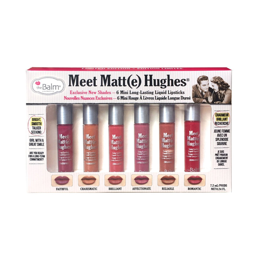 theBalm Meet Matte Hughes Set of 6 Mini Long-Lasting Liquid Lipsticks 2 by Avera Group