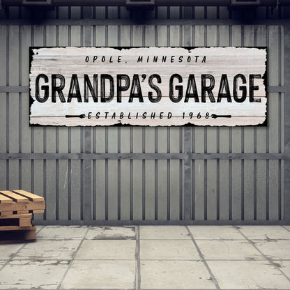 Grandpa Garage Sign II by Tailored Canvases