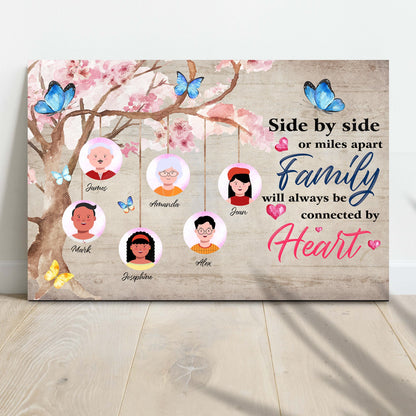 Family Will Always Be Connected By Heart Sign II by Tailored Canvases
