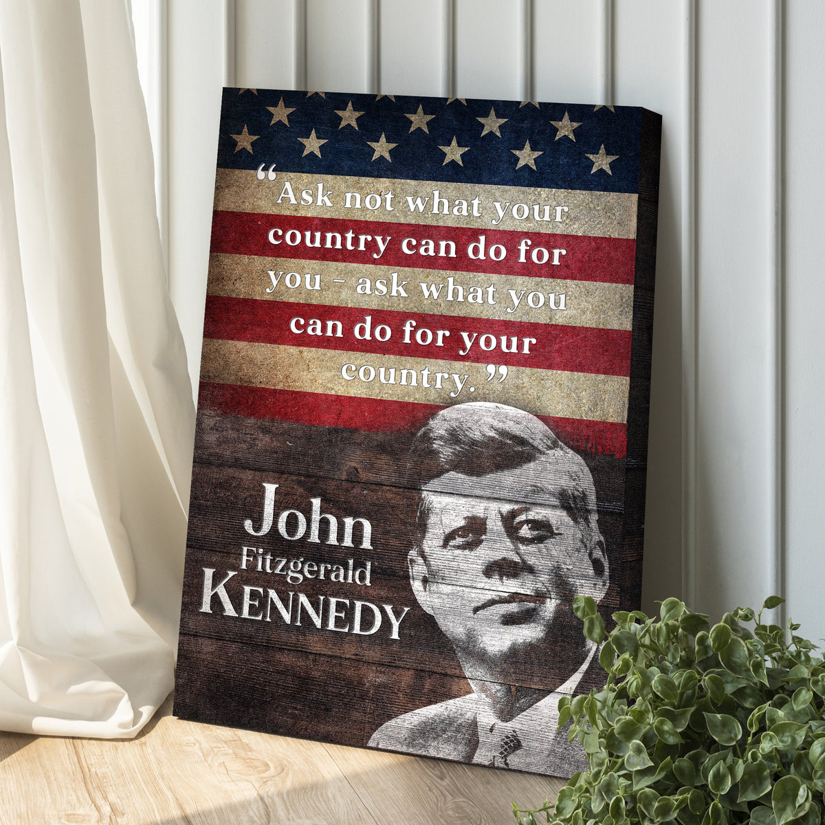 John F. Kennedy Inaugural Address Sign by Tailored Canvases