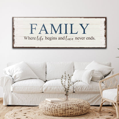 8 Powerful Words Family Sign II by Tailored Canvases