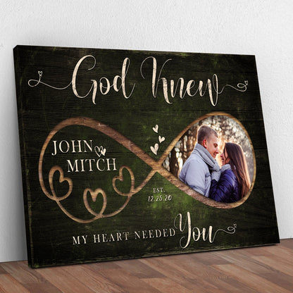 God Knew Couple Sign by Tailored Canvases