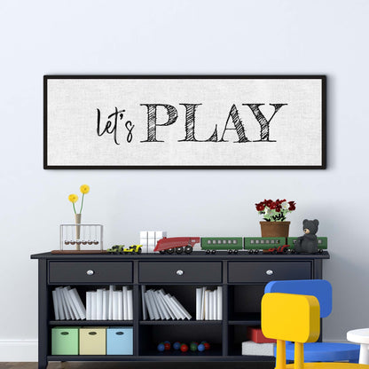 Let's Play Sign by Tailored Canvases