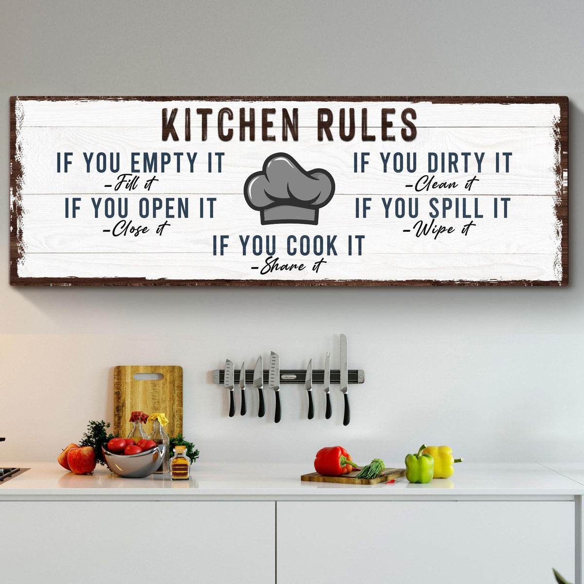If You Cook It, Share It Kitchen Rules Sign by Tailored Canvases