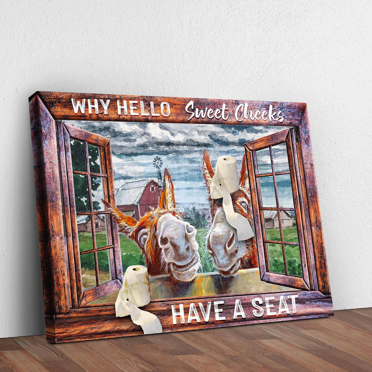 Have A Seat Sweet Cheeks Bathroom Sign II by Tailored Canvases