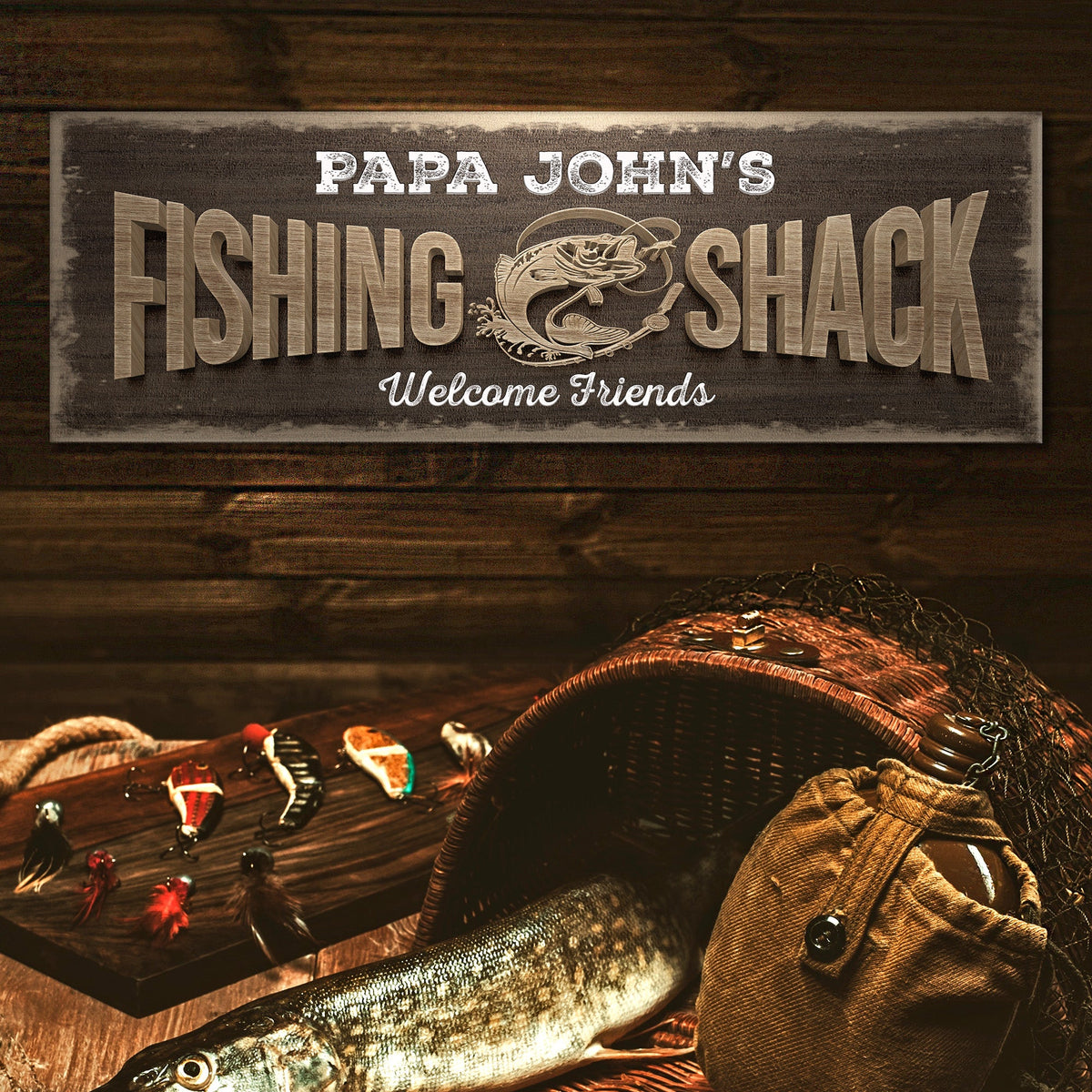 Fishing Shack Sign II by Tailored Canvases