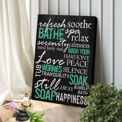 Refresh Soothe Bathe Bathroom Sign by Tailored Canvases