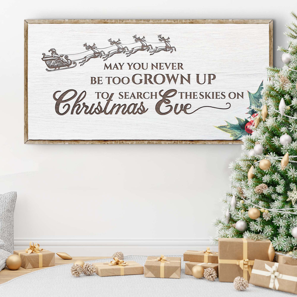 Christmas Eve Farmhouse Sign by Tailored Canvases