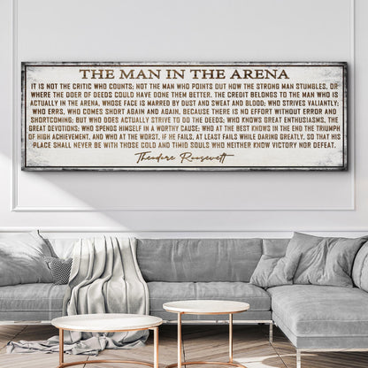 The Man In The Arena Sign VI by Tailored Canvases