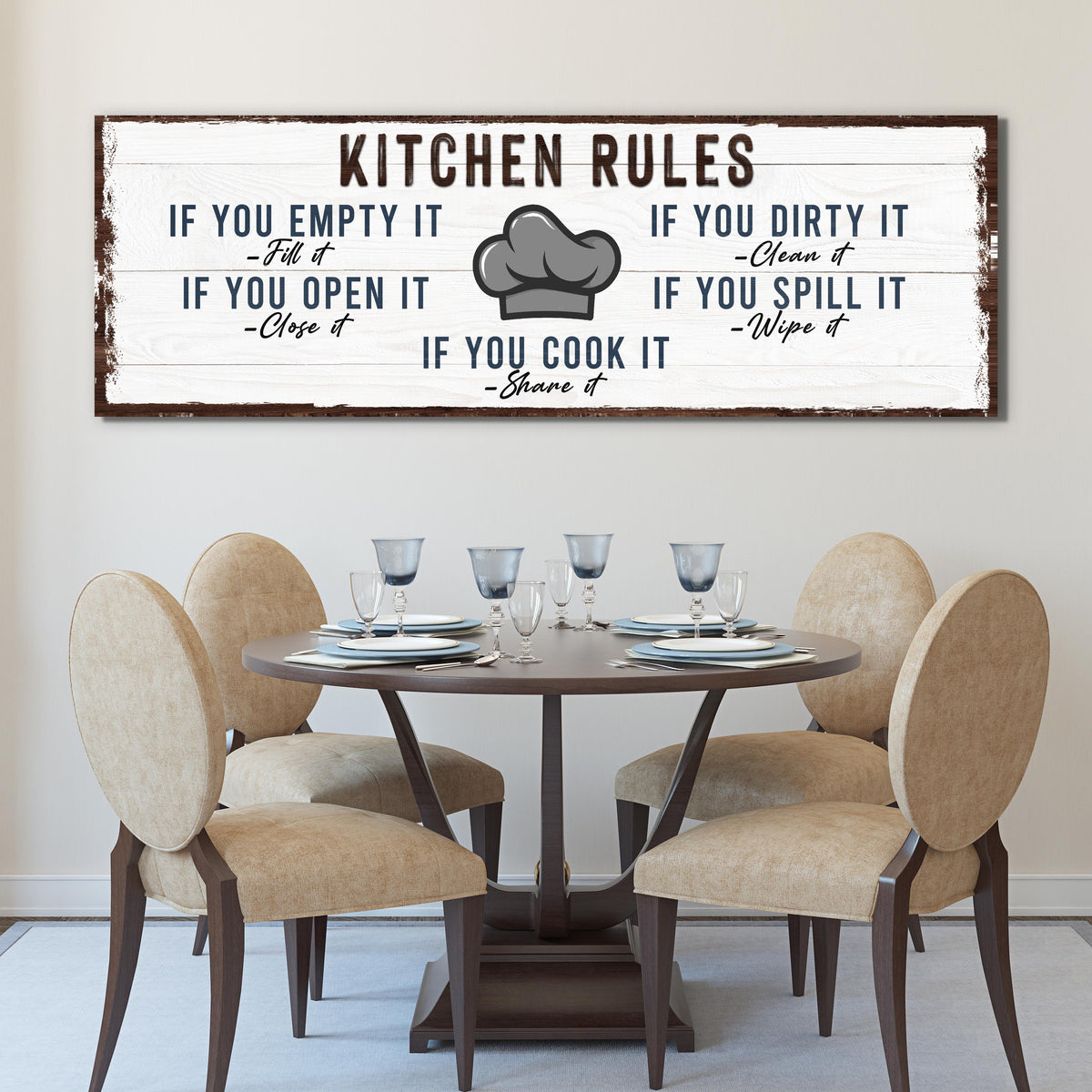 If You Cook It, Share It Kitchen Rules Sign by Tailored Canvases