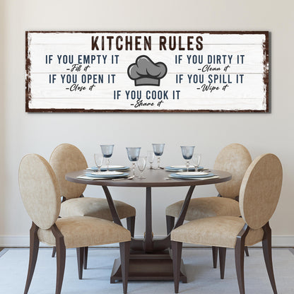 If You Cook It, Share It Kitchen Rules Sign by Tailored Canvases